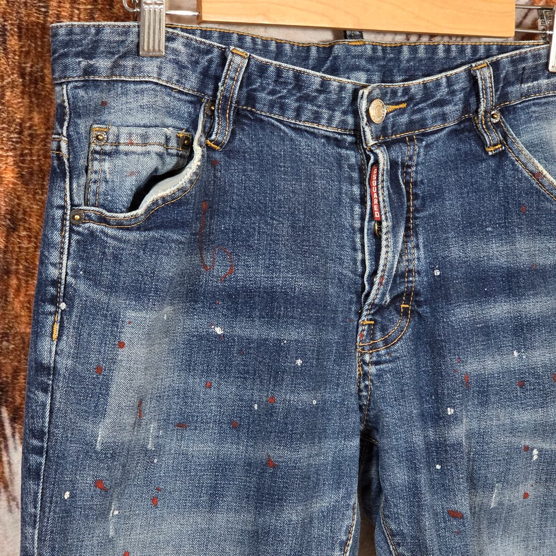 디스퀘어드2 페인팅 중청 데님팬츠 상품이미지2