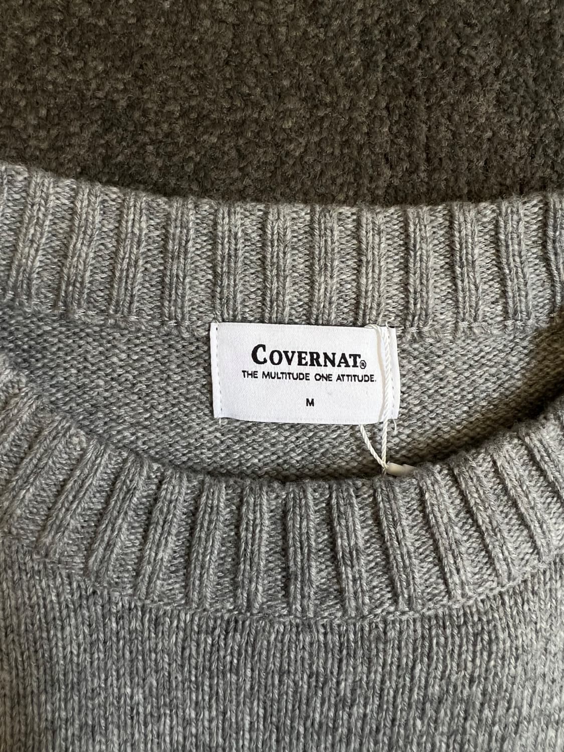 커버낫 C 로고 크루넥 니트 M 상품이미지4