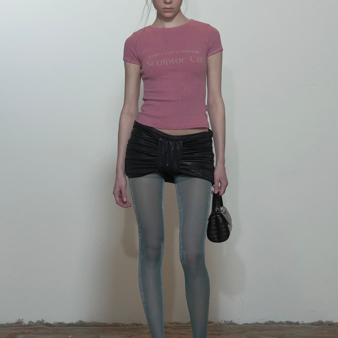 스컬프터 골지 반팔티셔츠 상품이미지1