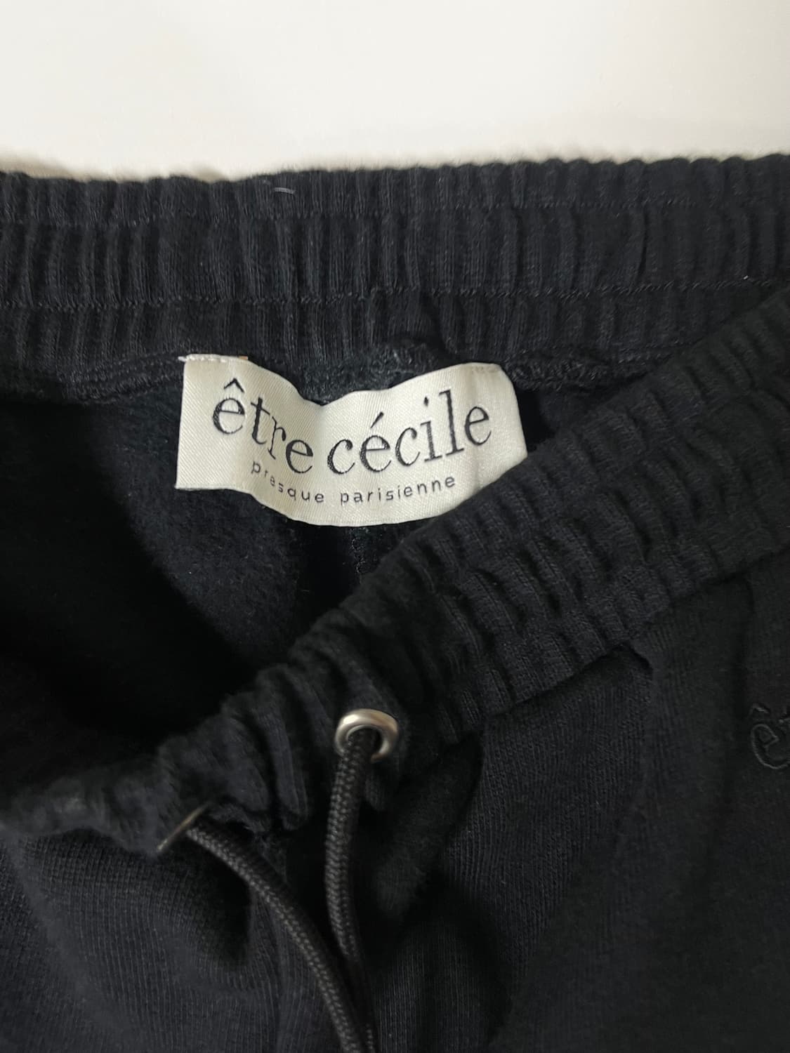 XS) 에트레세실 기모 조거 팬츠 블랙 상품이미지3