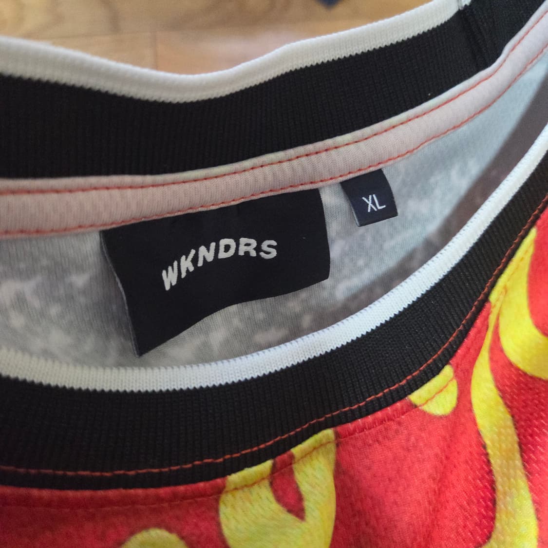 [XL] 위캔더스 레이싱 메쉬 반팔 티셔츠 레드 상품이미지4