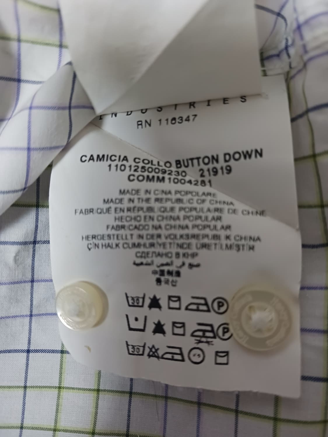 [40] 헨리코튼 체크 버튼 다운 셔츠 슬림핏 상품이미지10