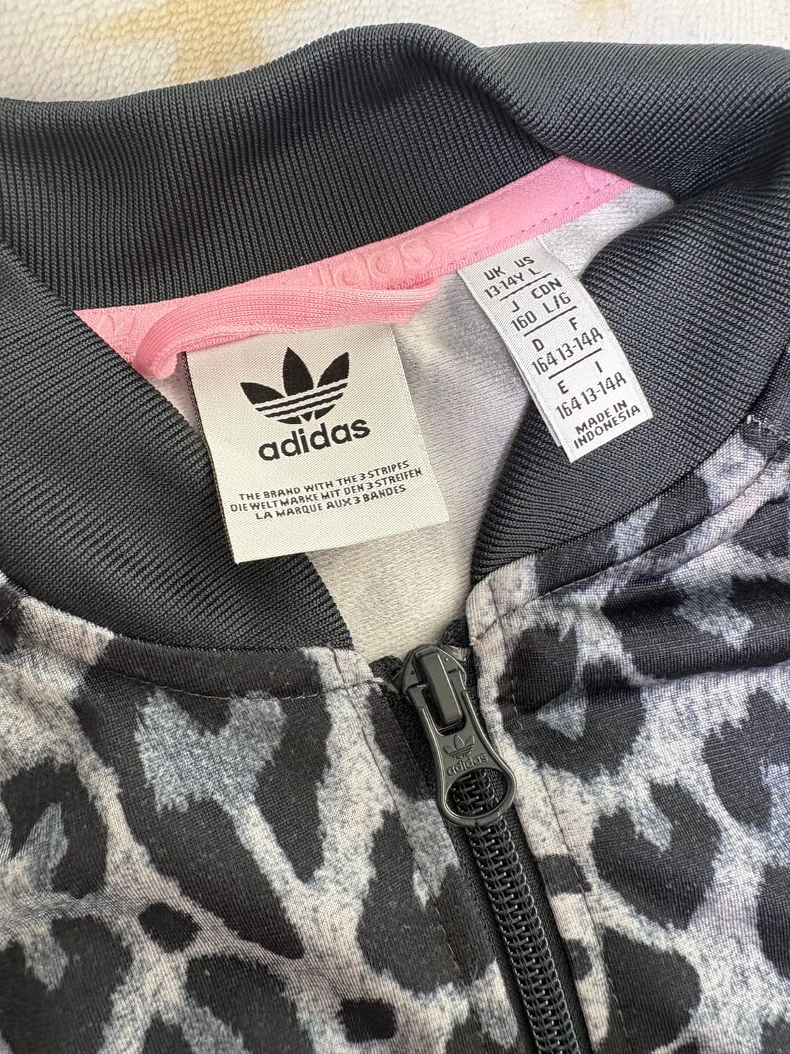 빈티지 희귀템 아디다스 호피 핑크삼선 후드집업 상품이미지2