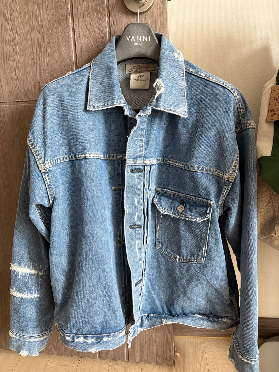 레미릴리프 14온즈 데님 자켓 Repair Used Blue 상품이미지1