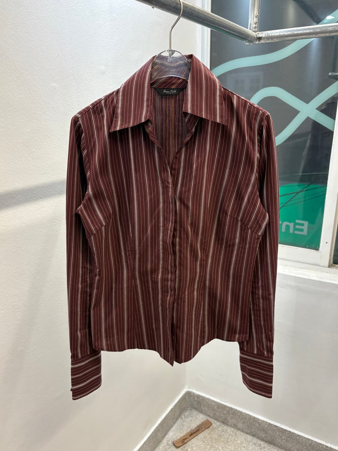 Grace Field wine stripe shirt 상품이미지1
