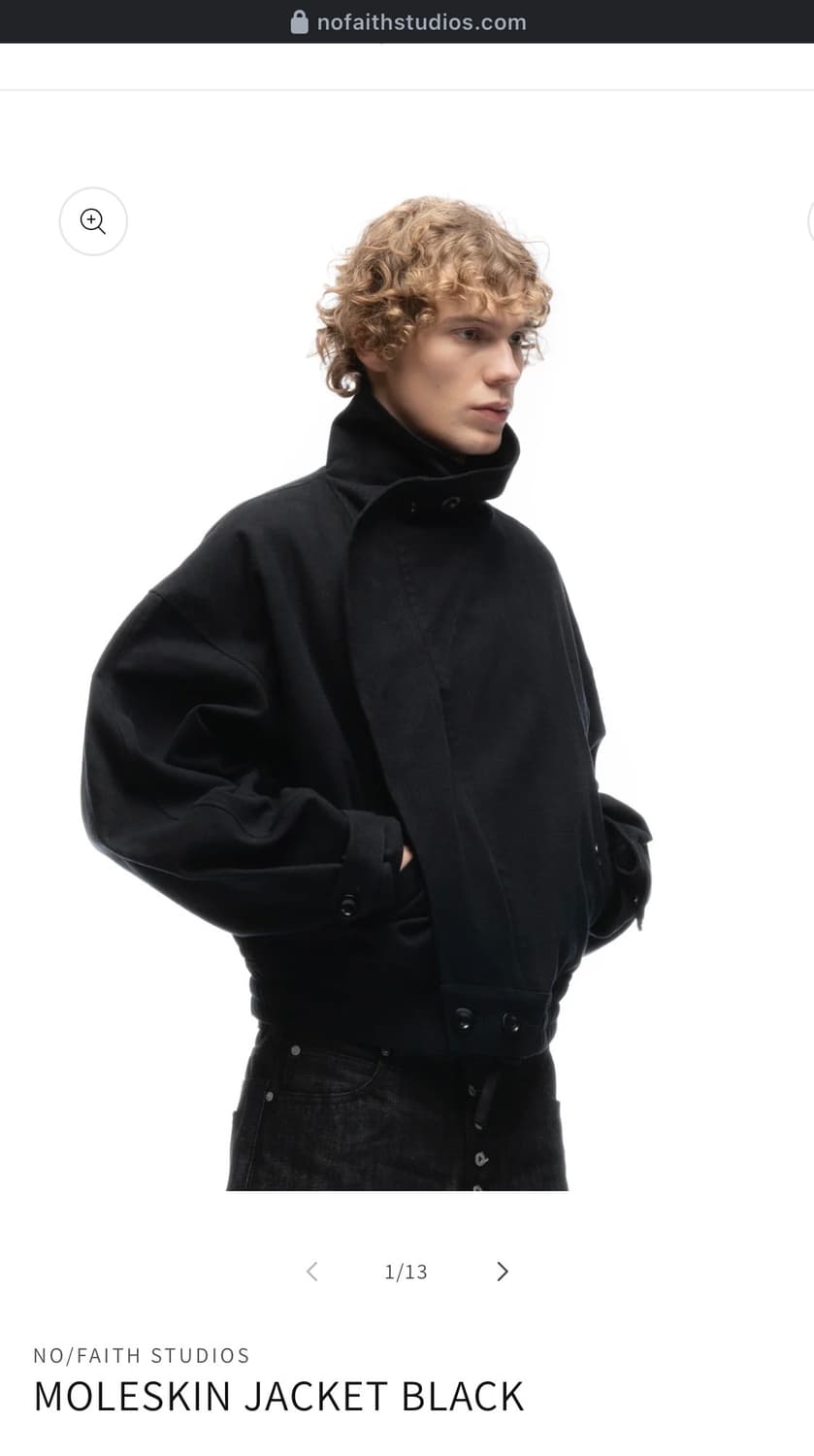 NO FAITH STUDIOS 몰스킨 자켓 L 새상품 상품이미지1