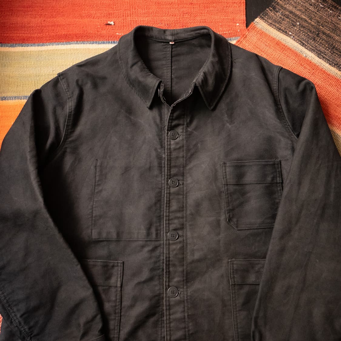 [Rare] 50s French Black moleskin jacket 상품이미지2
