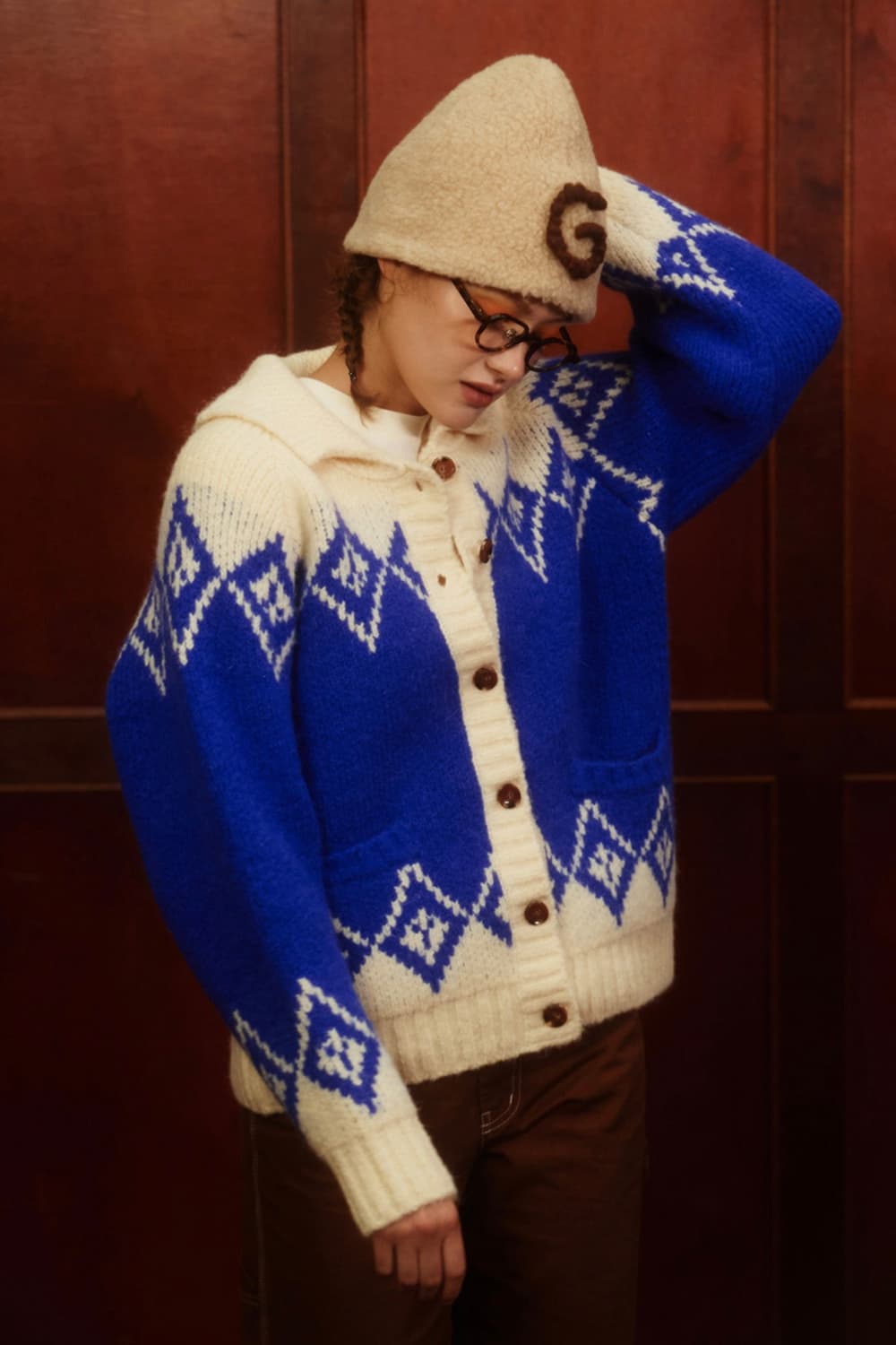 그린버터 Alpaca Dia Jacquard Cardigan 상품이미지2