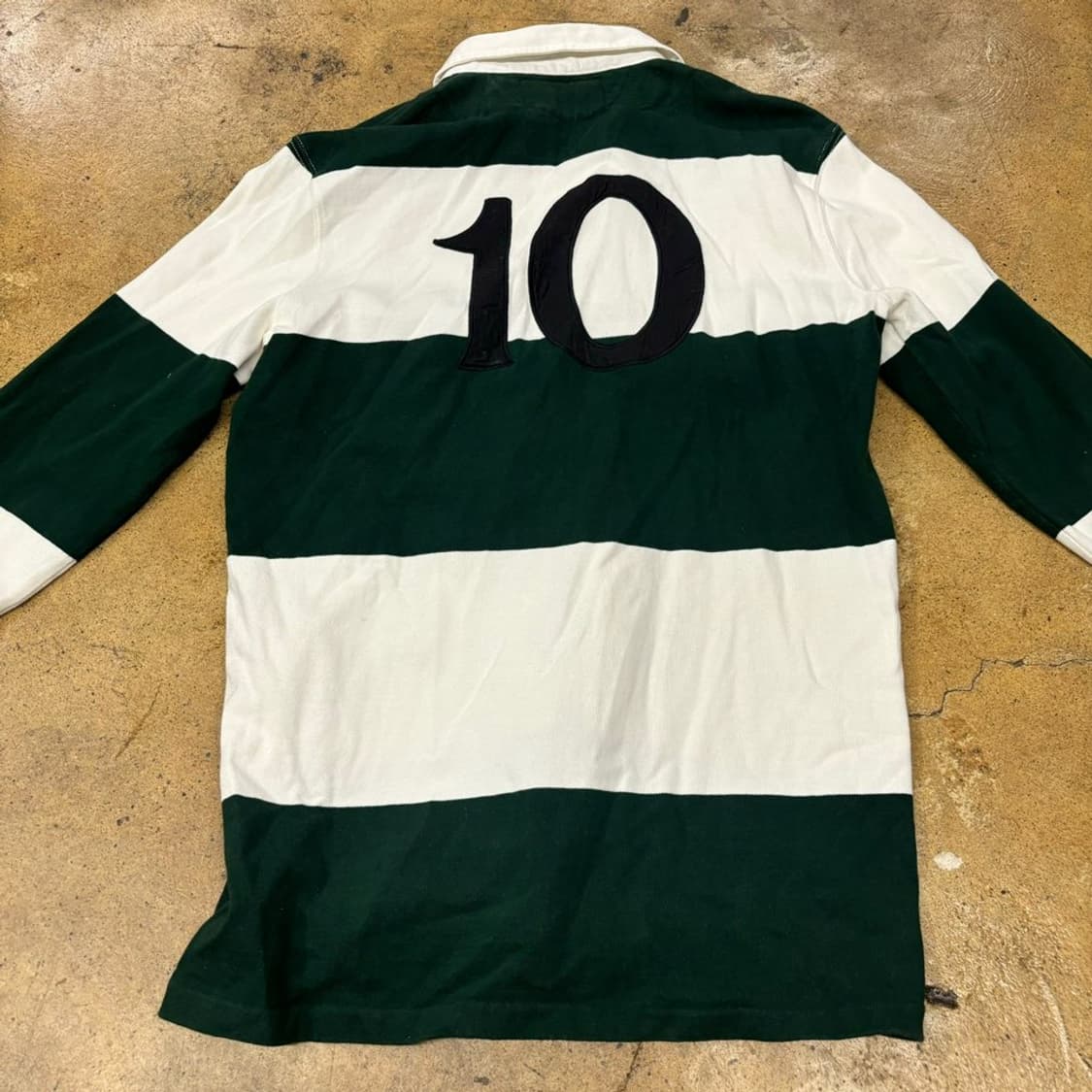 폴로 랄프로렌 딥그린 화이트 카라 스트라이프 긴팔티셔츠 상품이미지4