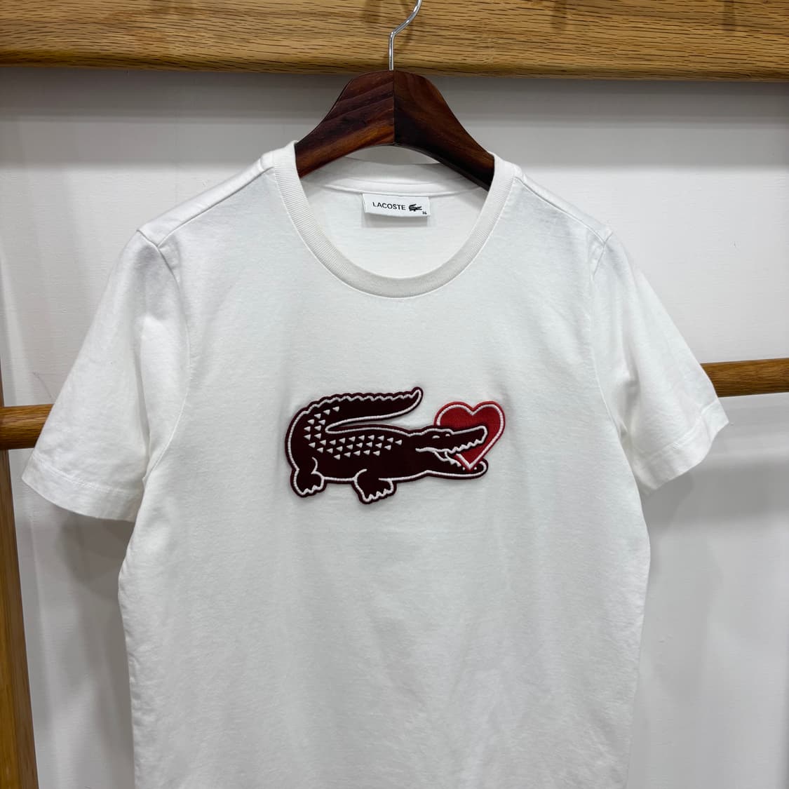 Lacoste 자수 로고 반팔티 상품이미지1