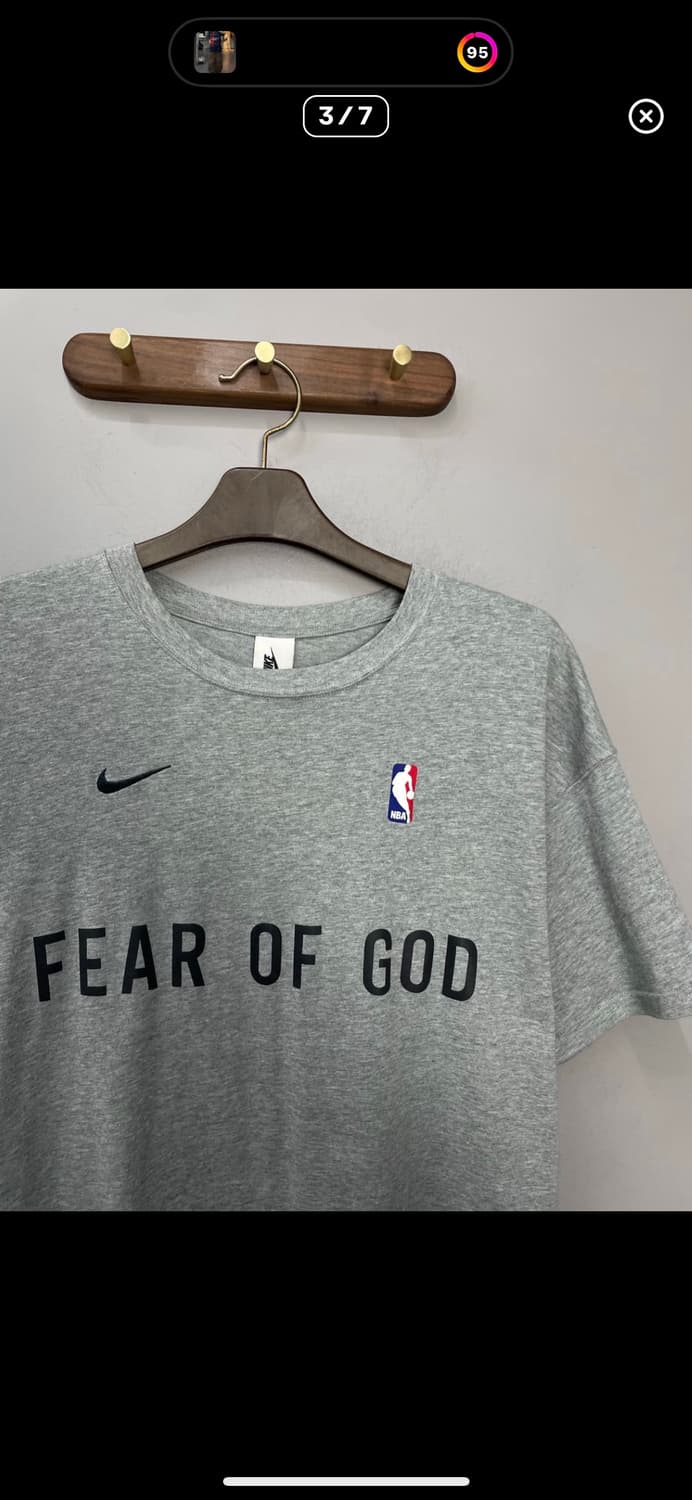 나이키 X 피어오브갓 웜업 그레이 반팔 A3253 상품이미지3