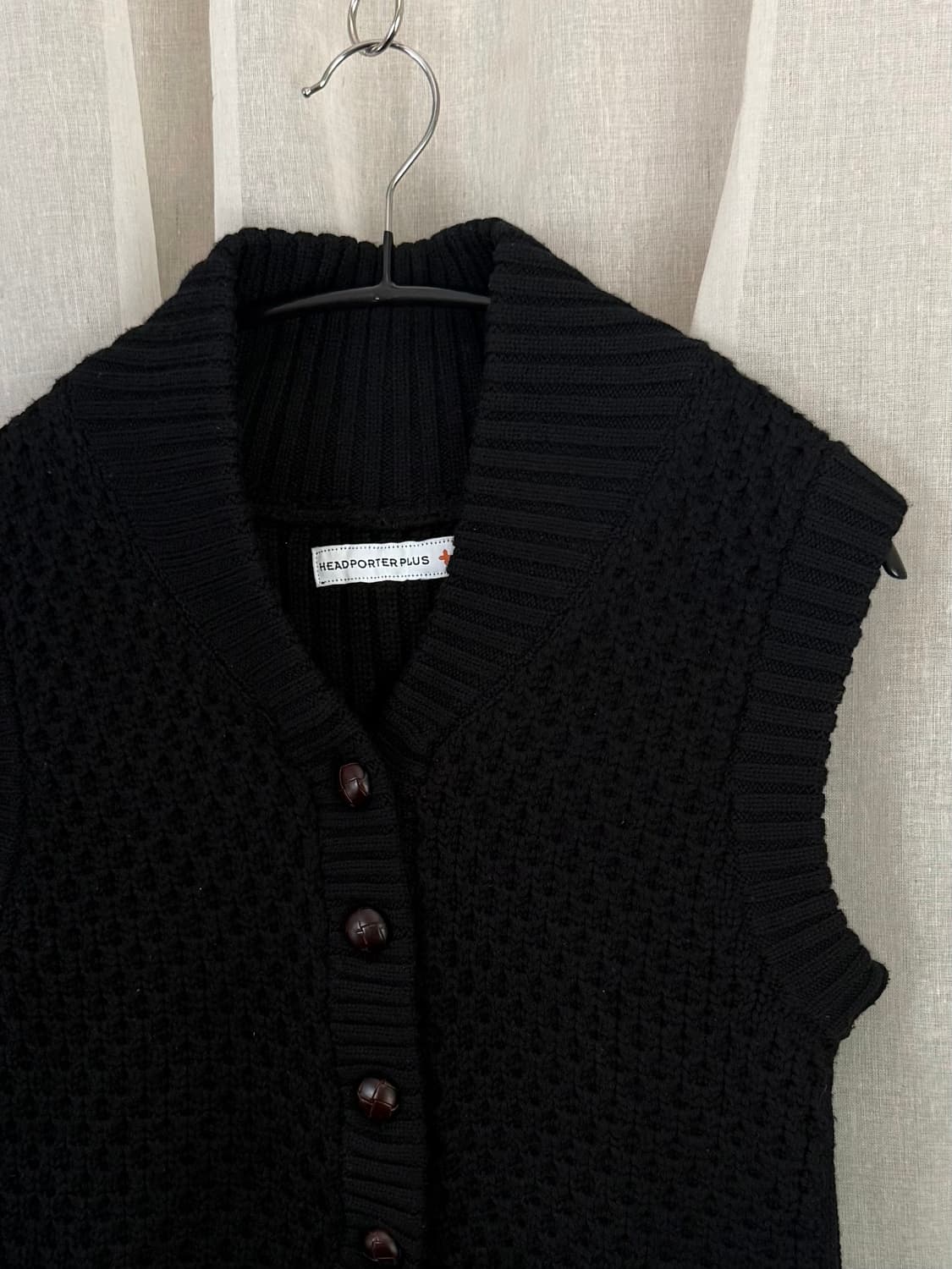 HEADPORTERPLUS shawl colla vest 상품이미지2