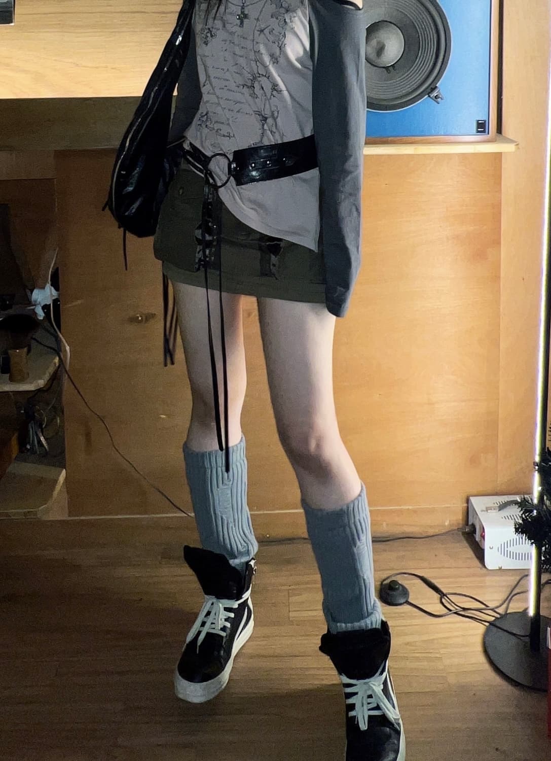 [착샷] 오네갸루 2000s 빈티지 로우 카고 스커트 상품이미지4