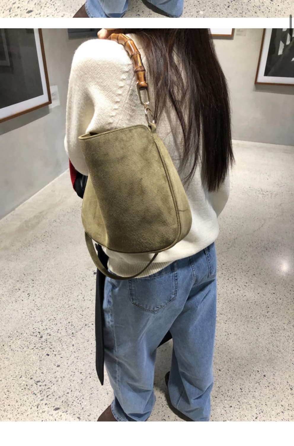 조이드비비에 스웨이드 뱀부백 (새상품) JDV. Suede bamboo  상품이미지4