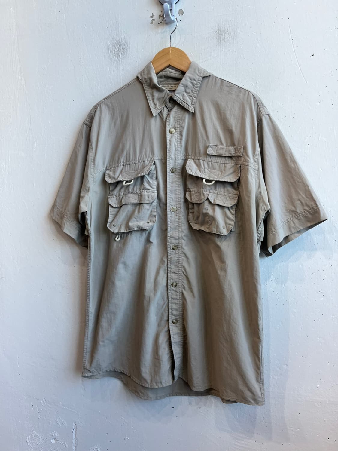 RUGGED EARTH 빈티지 캠핑 아웃도어 나일론 반팔 셔츠 상품이미지1