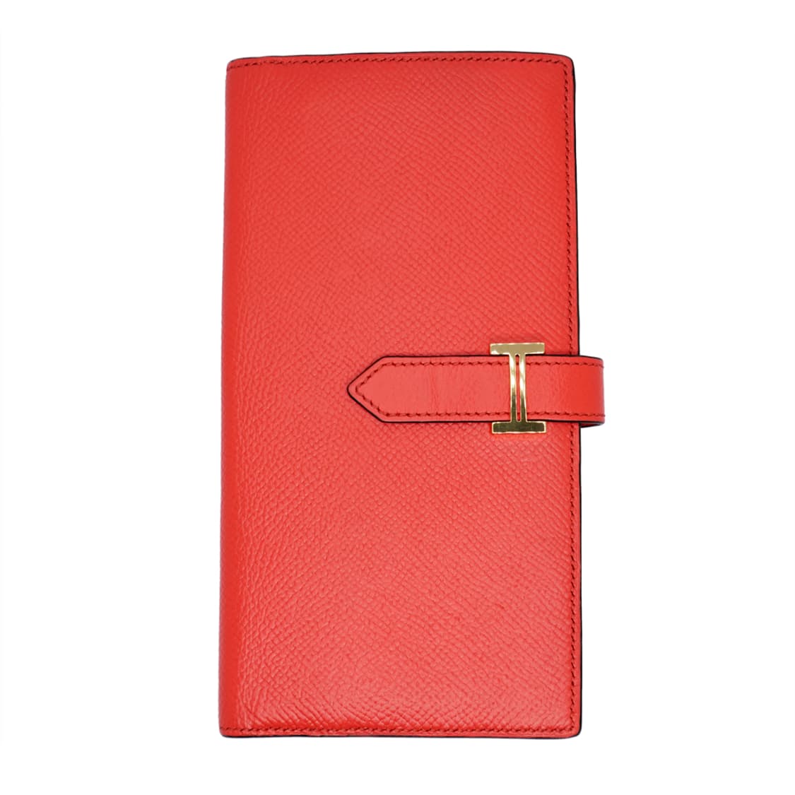 에르메스 베안 소플렛 레드오렌지 앱송 금장 남녀공용 엡송 장지갑 상품이미지1