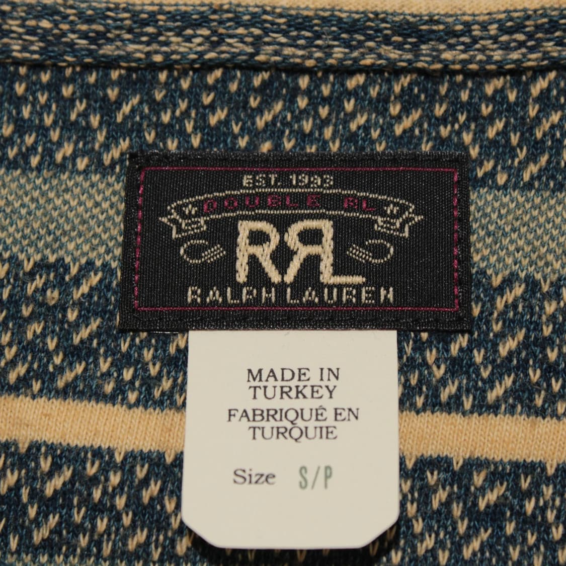 RRL 더블알엘 인디고 스트라이프 자카드 티셔츠 블루 상품이미지3