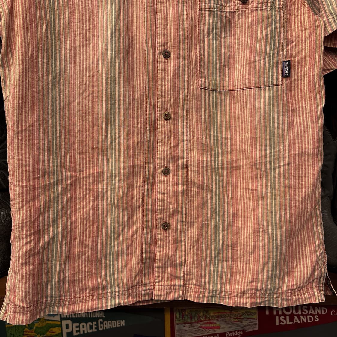 00s 파타고니아 오가닉코튼 헴파시스 스트라이프 린넨셔츠 N1023 상품이미지4