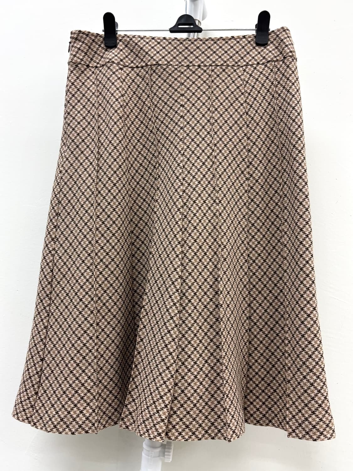 빈티지 울100% 브라운 미디 스커트 상품이미지6