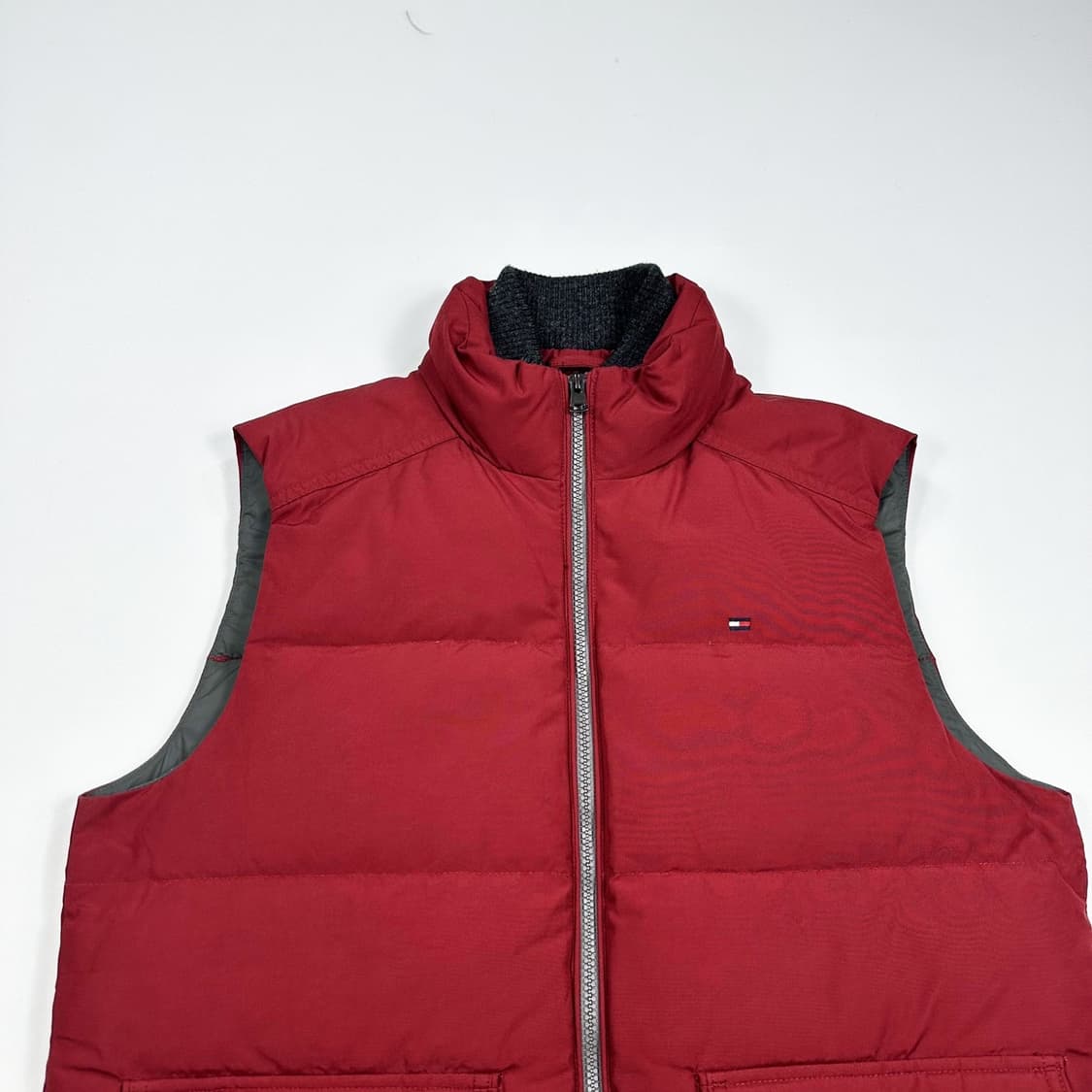 타미힐피거 플래그 레드 조끼패딩 점퍼 (M) 상품이미지1
