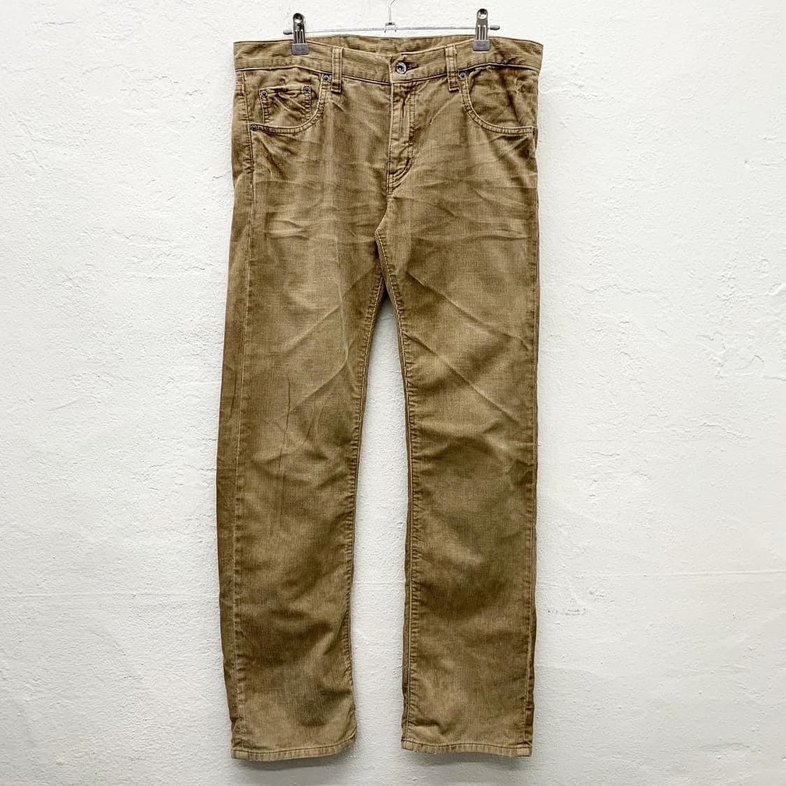 네이버후드 베이지 코듀로이 스트레이트 팬츠 상품이미지2