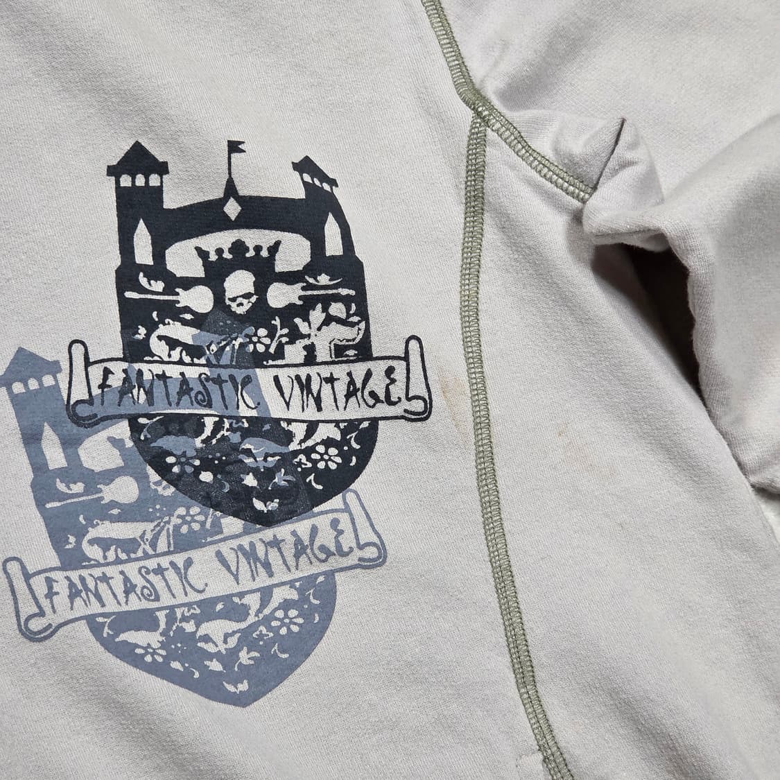 빈티지 스컬 펑크 프린팅 져지 상품이미지3