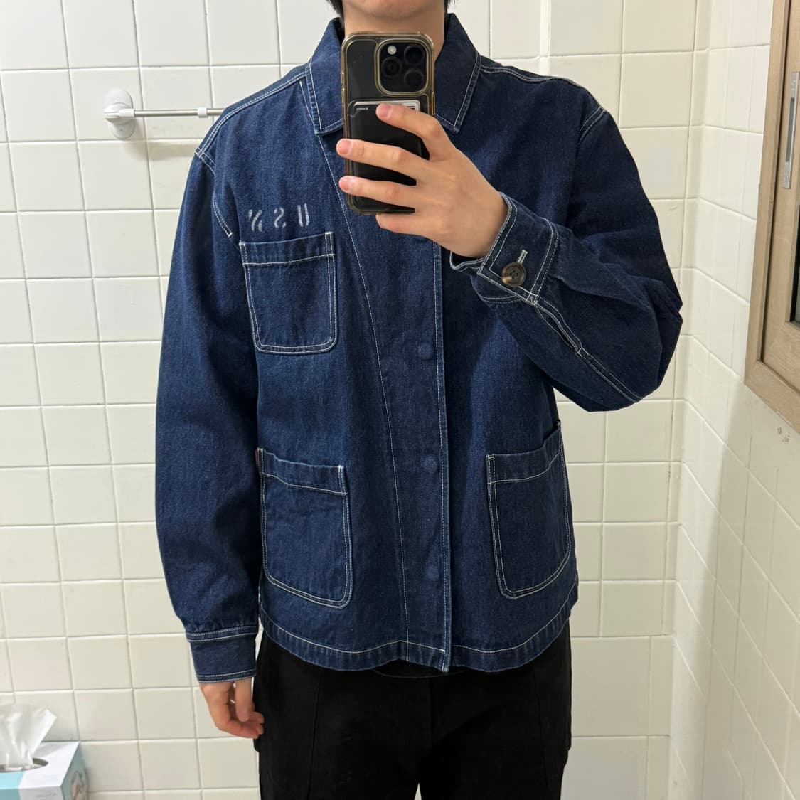 USN 미군 프린팅 데님 자켓 상품이미지7