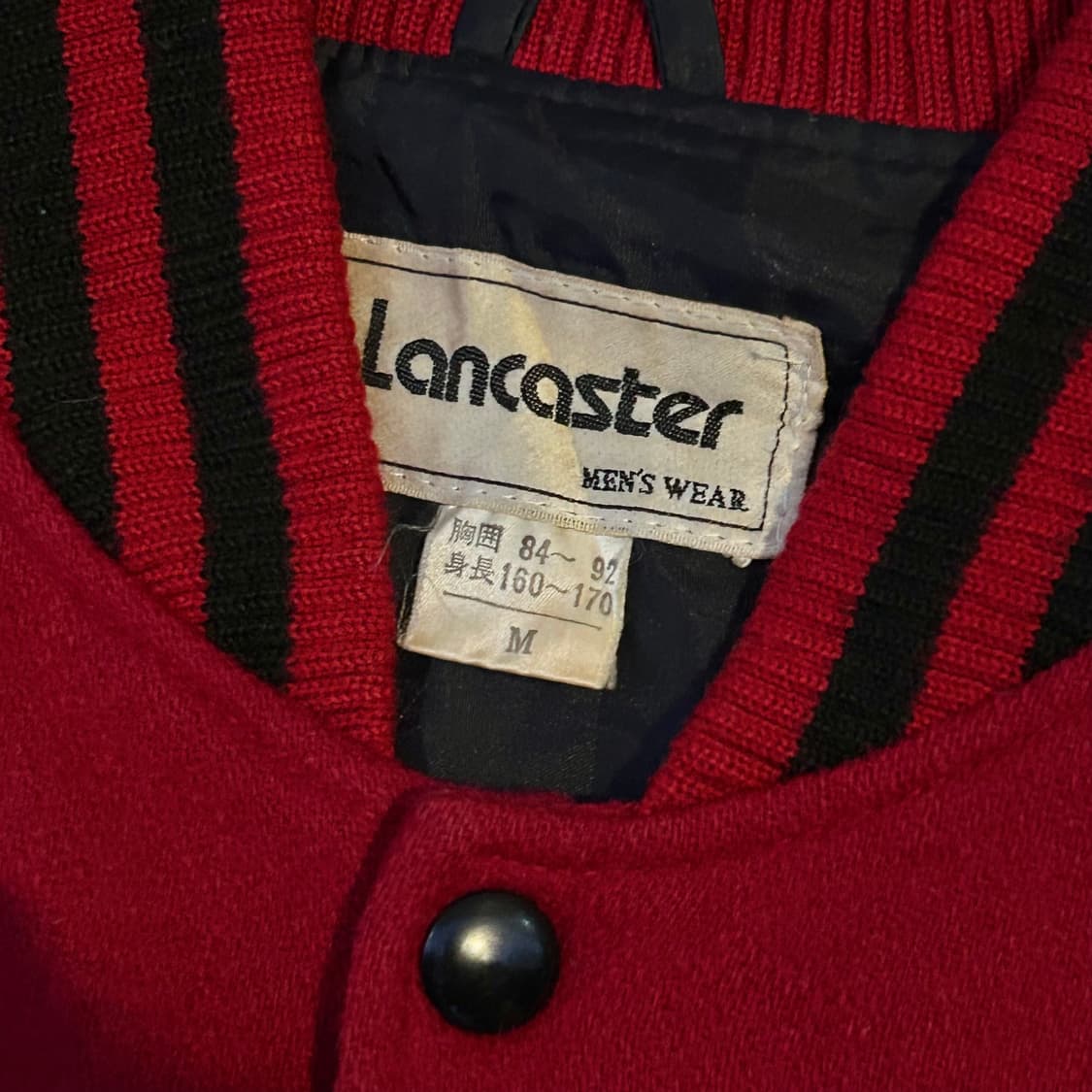 90s 일본빈티지  Lancaster 멜튼 울 모직 바시티 스타디움 M 상품이미지3