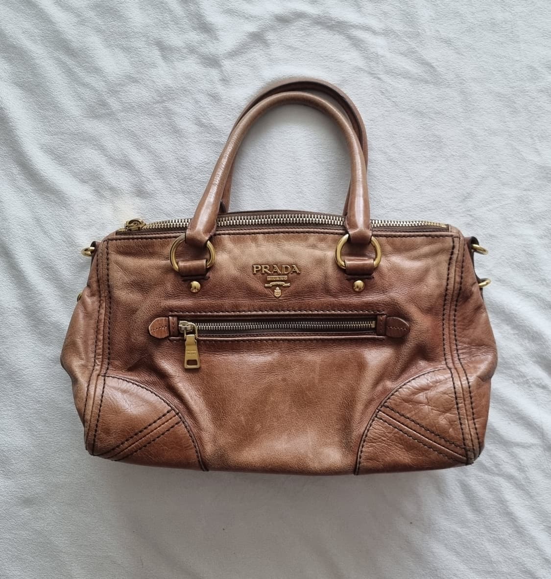 빈티지 프라다 브라운 숄더백 상품이미지1