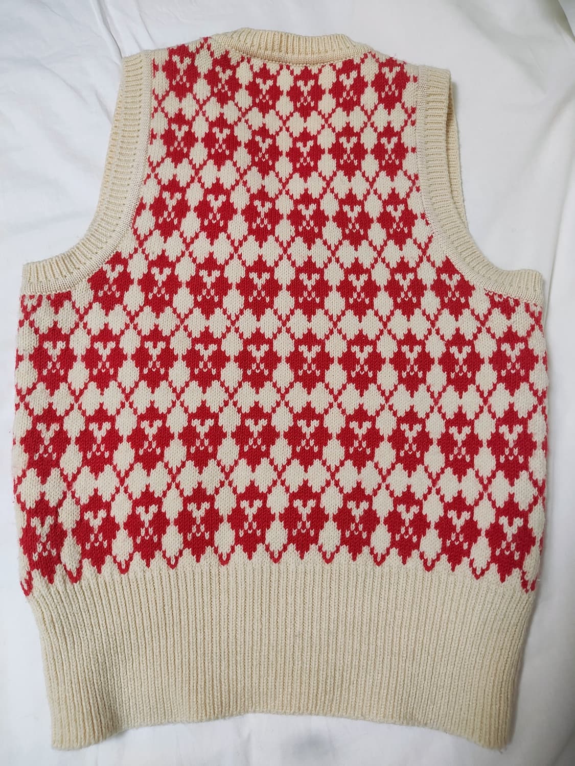 AMI 여성 아가일 니트 베스트 XS 상품이미지3