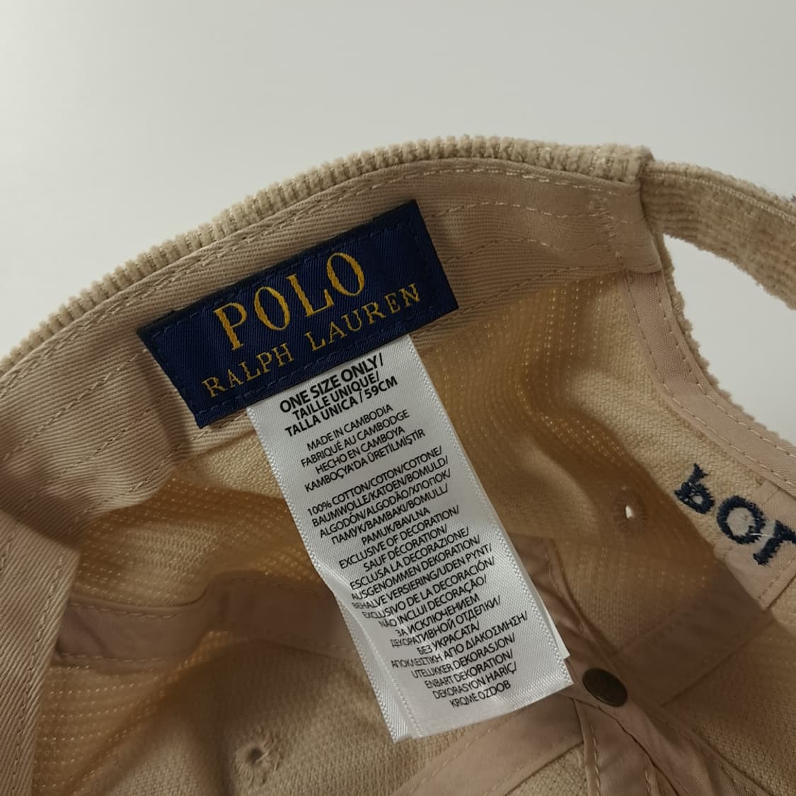 CK430 L 폴로 코듀로이 블랙 포니 베이지 볼캡 모자 상품이미지8