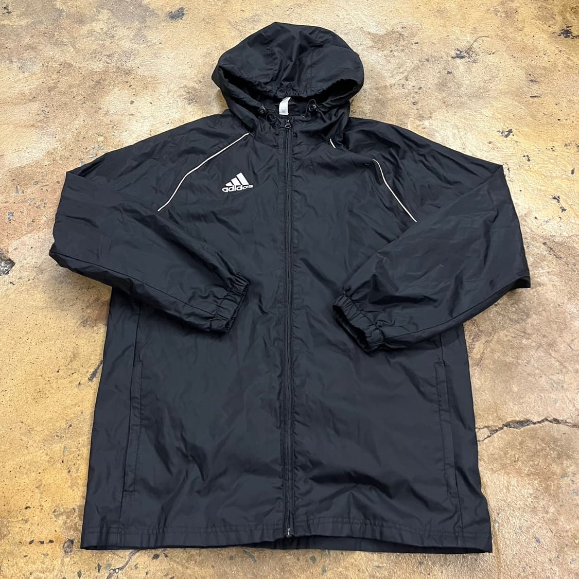 [정품/100,L] 아디다스 후드 바람막이 자켓 블랙 b16 상품이미지2