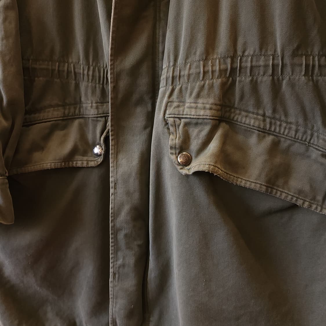 빈티지 프랑스군 m64 밀리터리 모즈파카 올리브 그린 페이딩 92c 상품이미지5