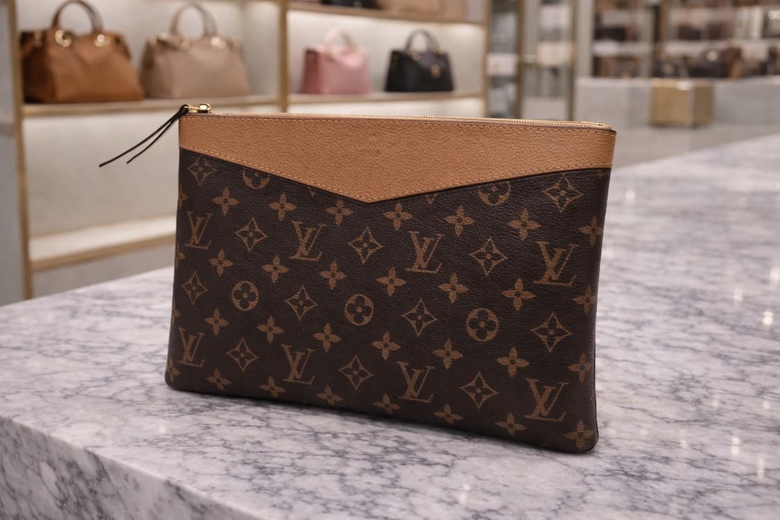 [S급] 루이비통 데일리 파우치 모노그램 캔버스 세서미 판매합니다!!! 상품이미지1