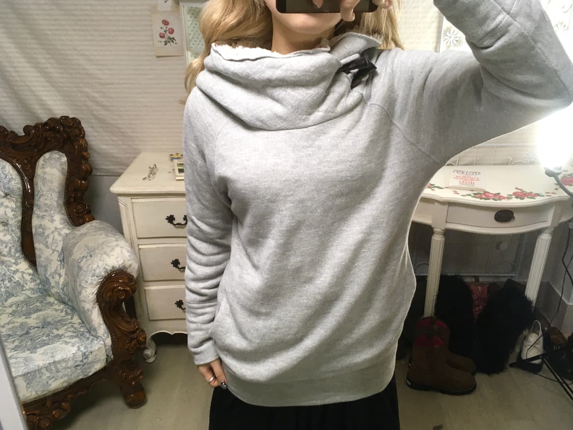 일본빈티지 램지 그레이 버플 버튼 윈터 후드 상품이미지2