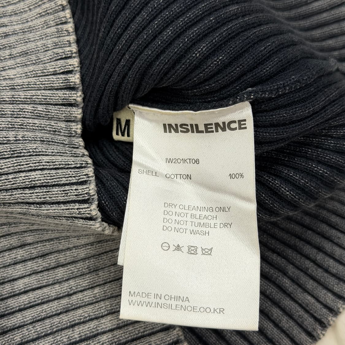 인사일런스 우먼 워시드 리브드 니트 M 상품이미지6