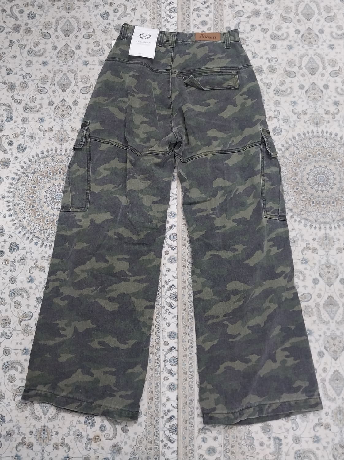 (새상품) Avan 드레스 카고 카모플라쥬 와이드 팬츠 L (29까지) 상품이미지2