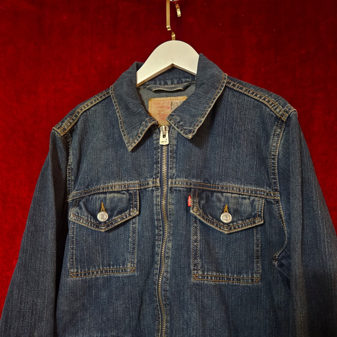 리바이스(Levis)00's 멀티포켓 집업 하프 데님 자켓 L size 상품이미지4
