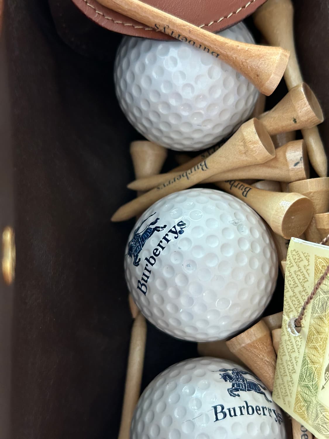 Burberry Golf Ball Set with Pouch Brown 상품이미지5