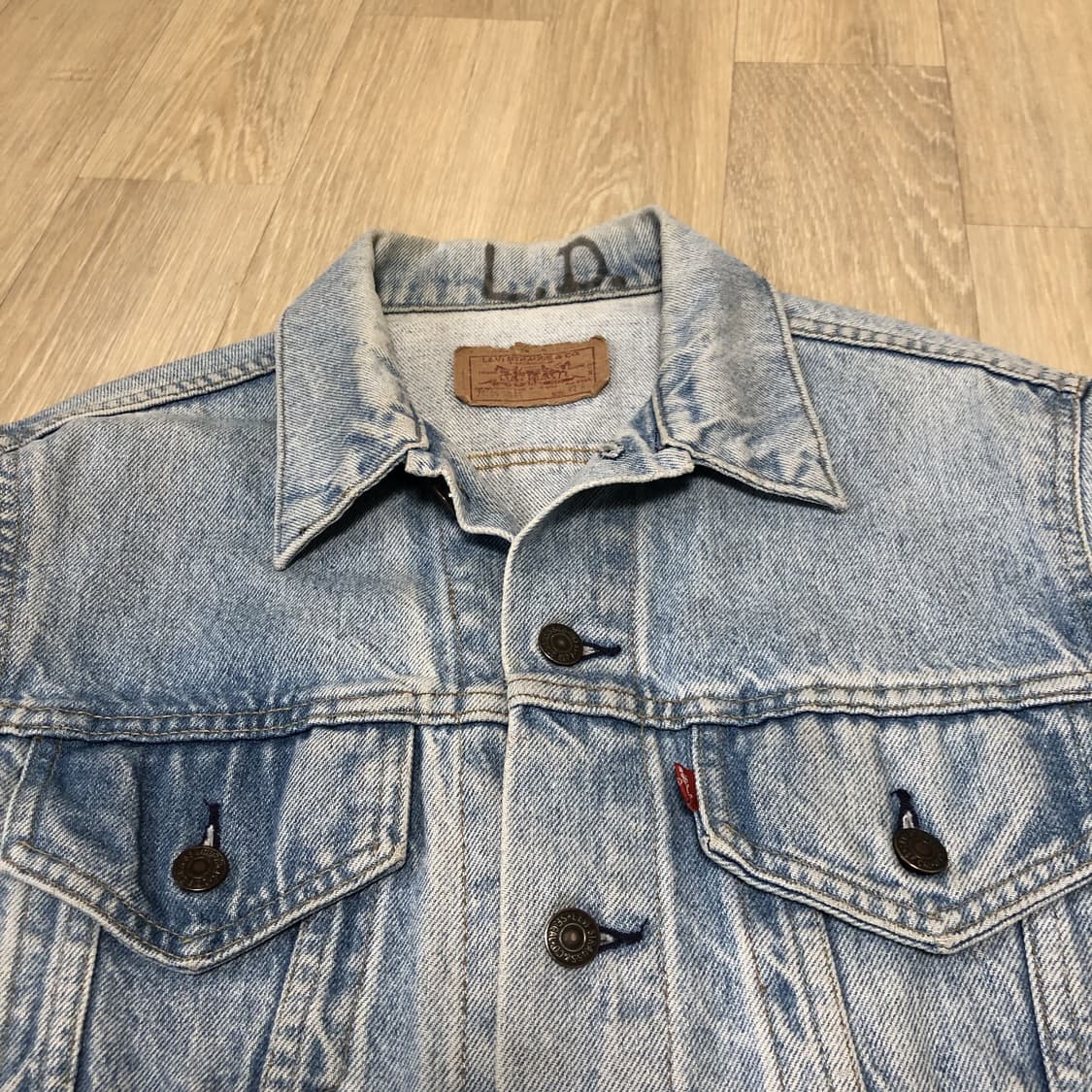 (42R) 90's 리바이스 미국제 70506-0214 연청 데님 자켓 상품이미지4