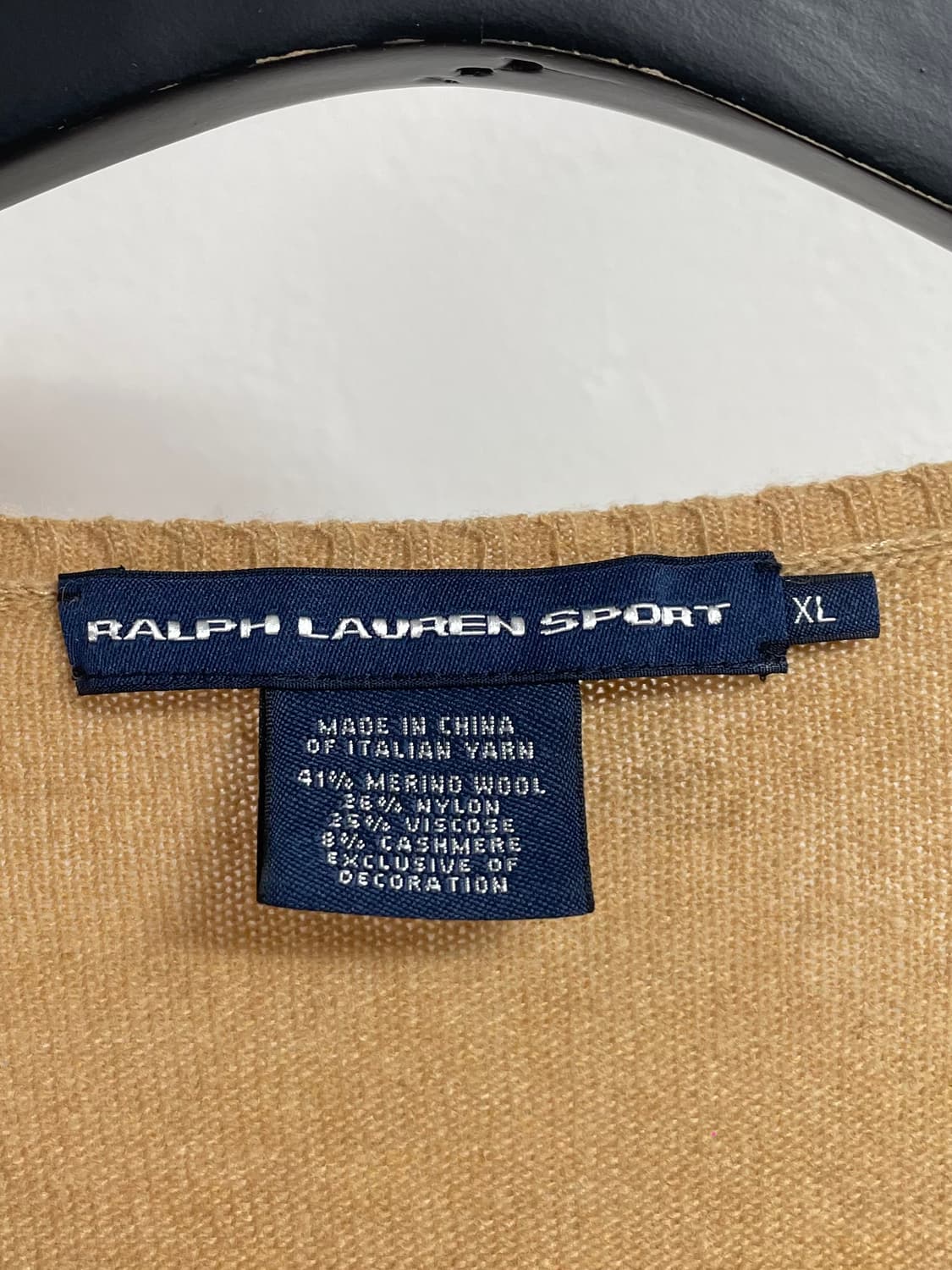 폴로 랄프로렌 우먼스 베이지 브이넥 니트 (on.578) 상품이미지4