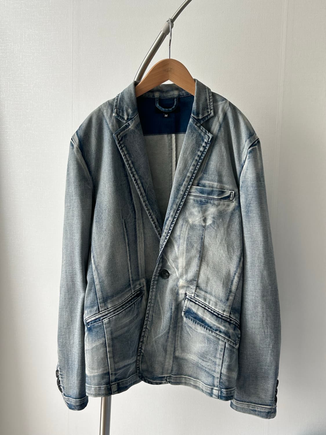 워시드 빈티지 데님 자켓 상품이미지1