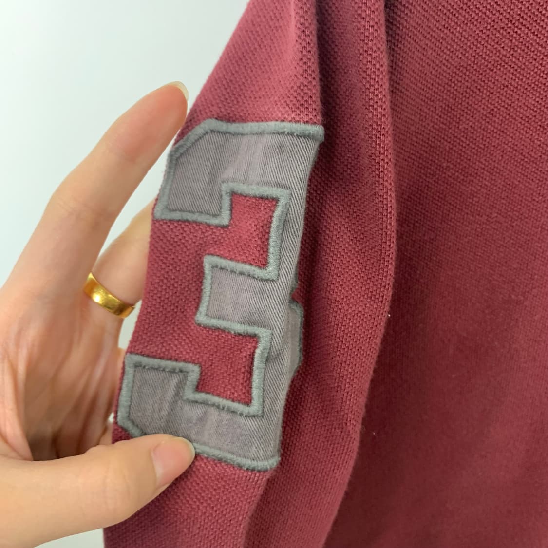 폴로 랄프로렌 빅포니 버건디 긴팔 카라티 상품이미지4