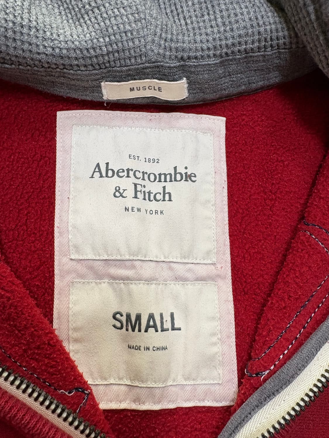 아베크롬비 후드집업 레드 s 상품이미지2