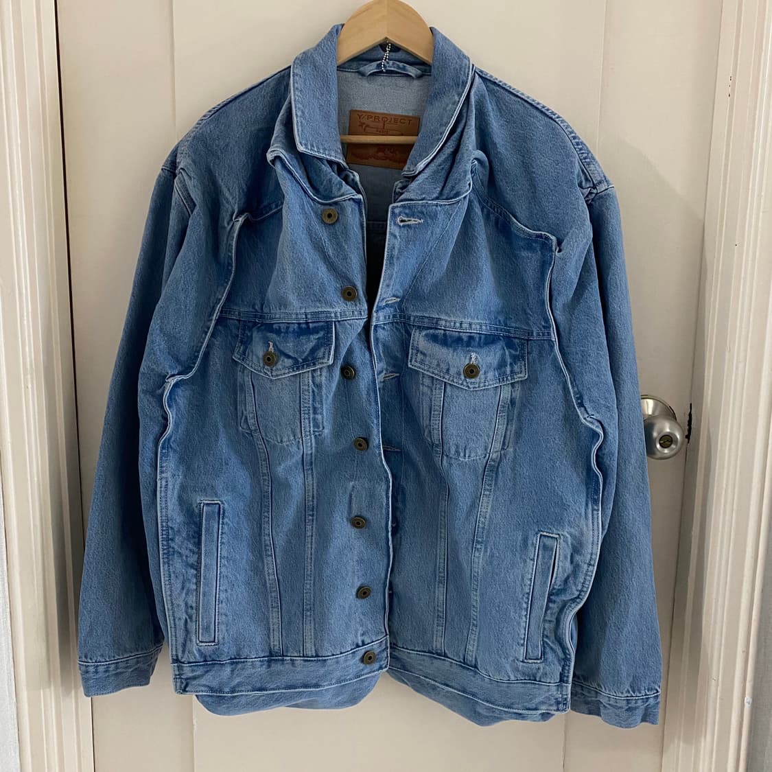 S(100~105) 와이프로젝트 팝업 데님 자켓 상품이미지2