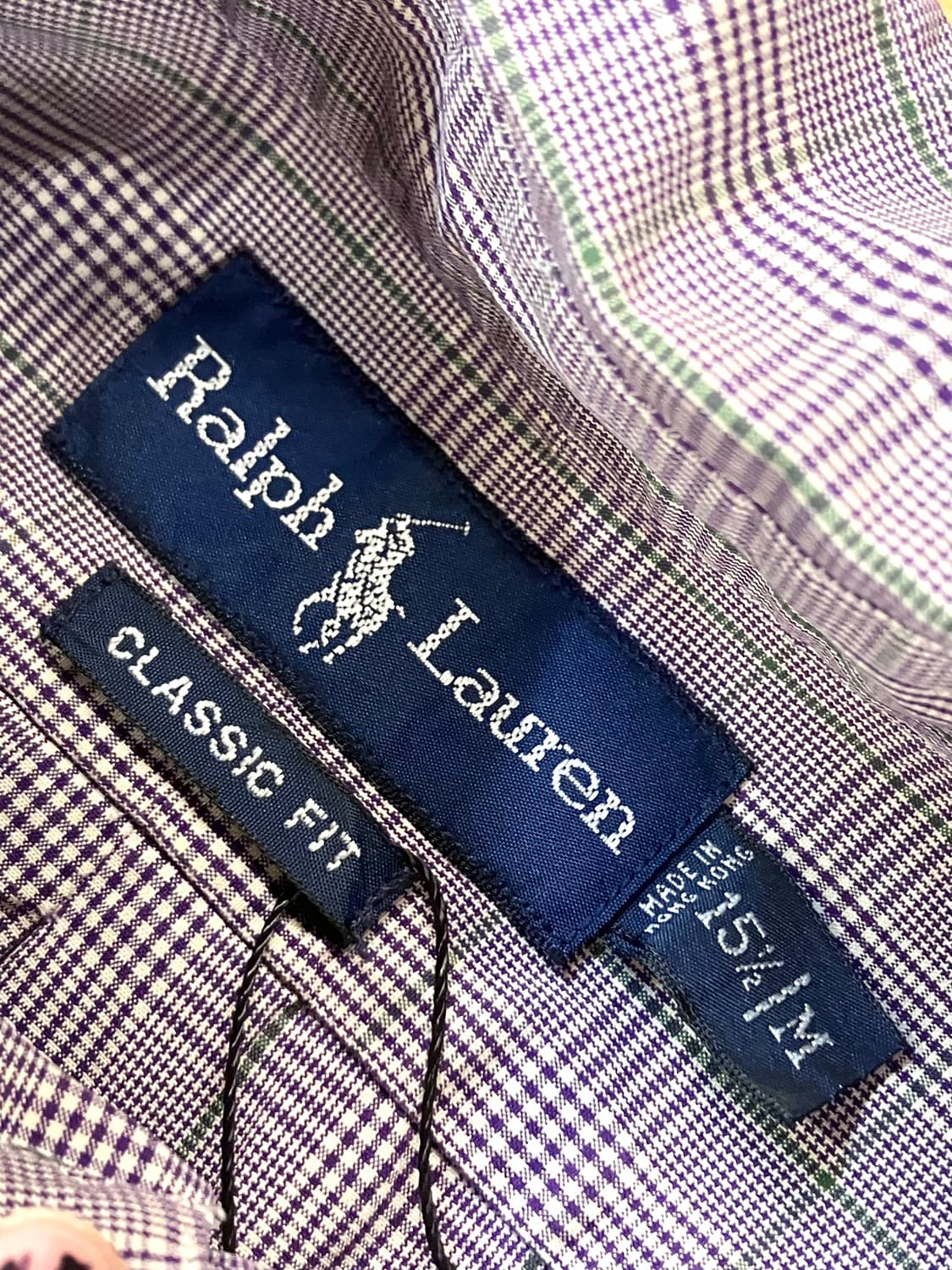 폴로 랄프로렌 체크 셔츠 퍼플 M #csz2718 상품이미지5