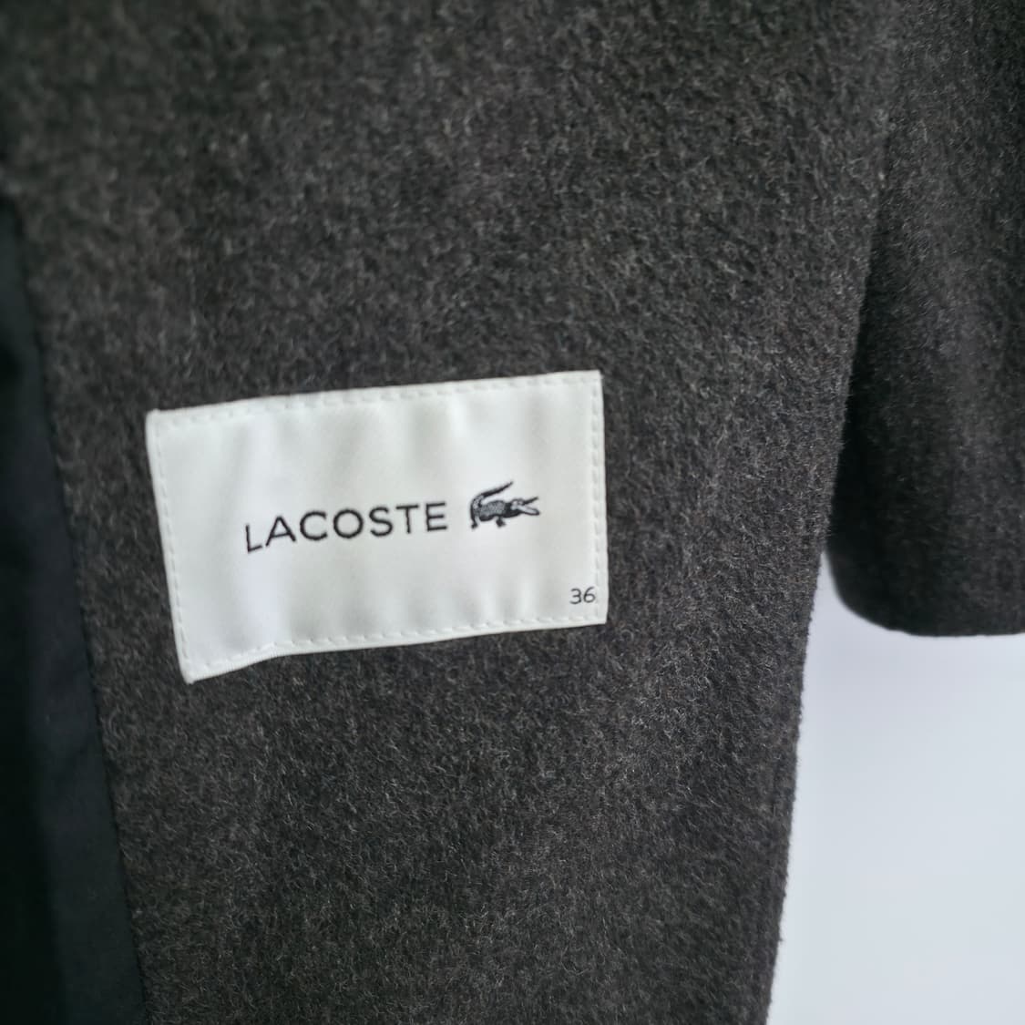 [M] 라코스테 다크 브라운 울 코트 상품이미지6