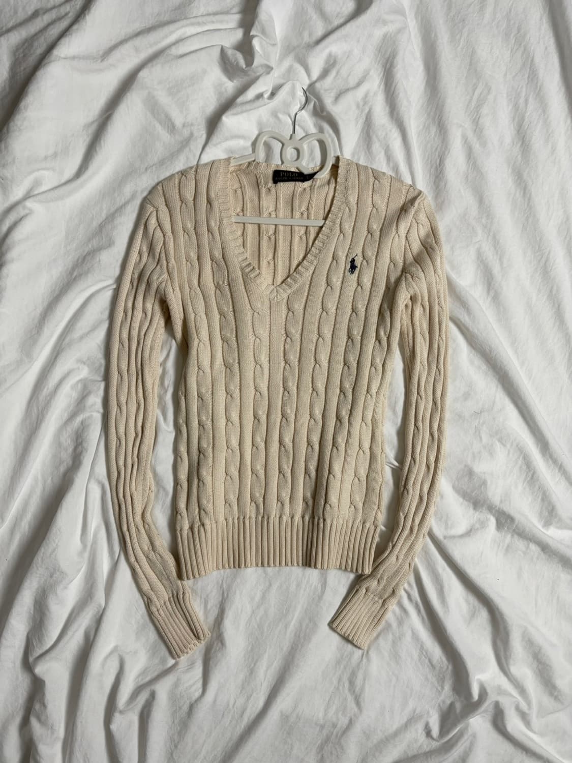 폴로 랄프로렌 꽈배기 브이넥 니트 상품이미지3