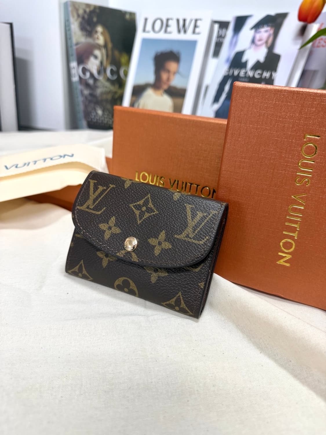 루이비통 모노그램 로잘리 코인퍼스 카드지갑 브라운 풀박스 상품이미지1