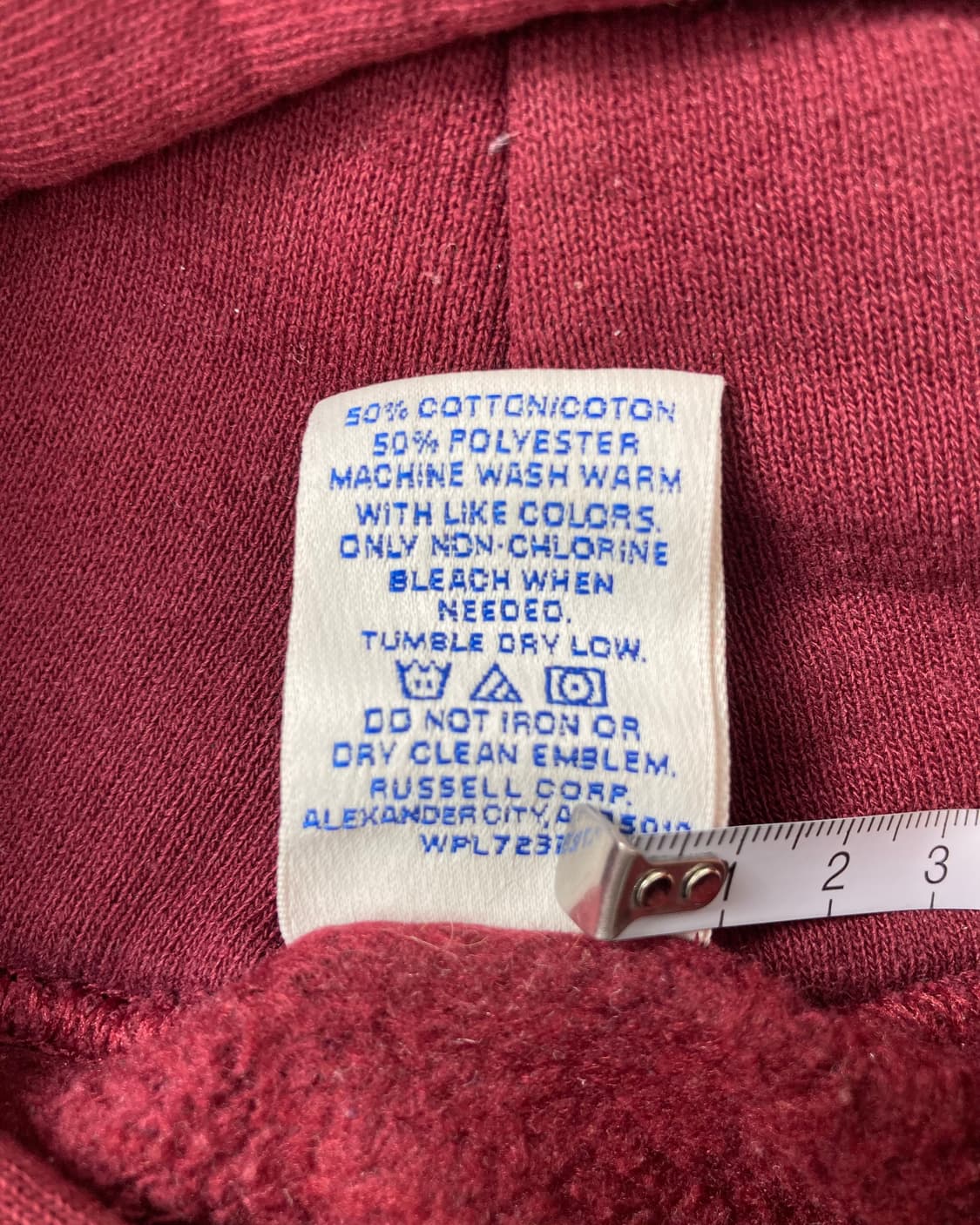 90s Russell Hoodie (burgundy) 상품이미지4
